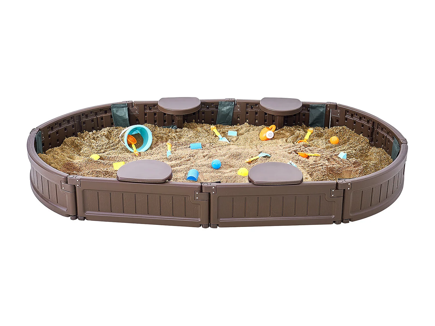 Bac à Sable SucceBuy, Ovale HDPE, Extérieur Jardin, 3-12 Ans, pour Événements, Fêtes, Décoration Intérieure