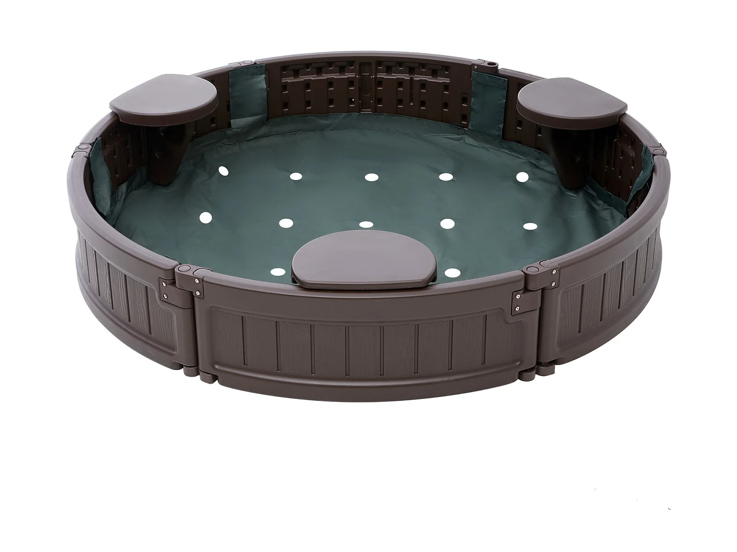 Bac à Sable SucceBuy, Rond HDPE, Extérieur Jardin, 3-12 Ans, pour Extérieur, Jardin, Plage, Parc