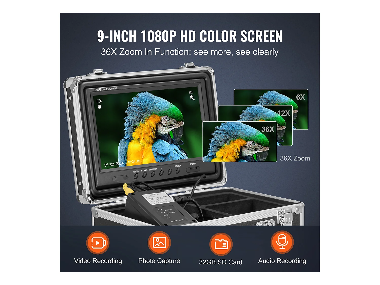 Caméra d'Égout SucceBuy, Taille 50 m, Caméra de Conduit de Drainage à Nivellement Automatique avec Localisateur 512 Hz