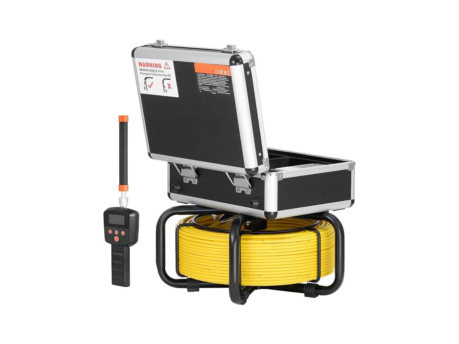 Caméra d'Égout SucceBuy, Taille 50 m, Caméra de Conduit de Drainage à Nivellement Automatique avec Localisateur 512 Hz