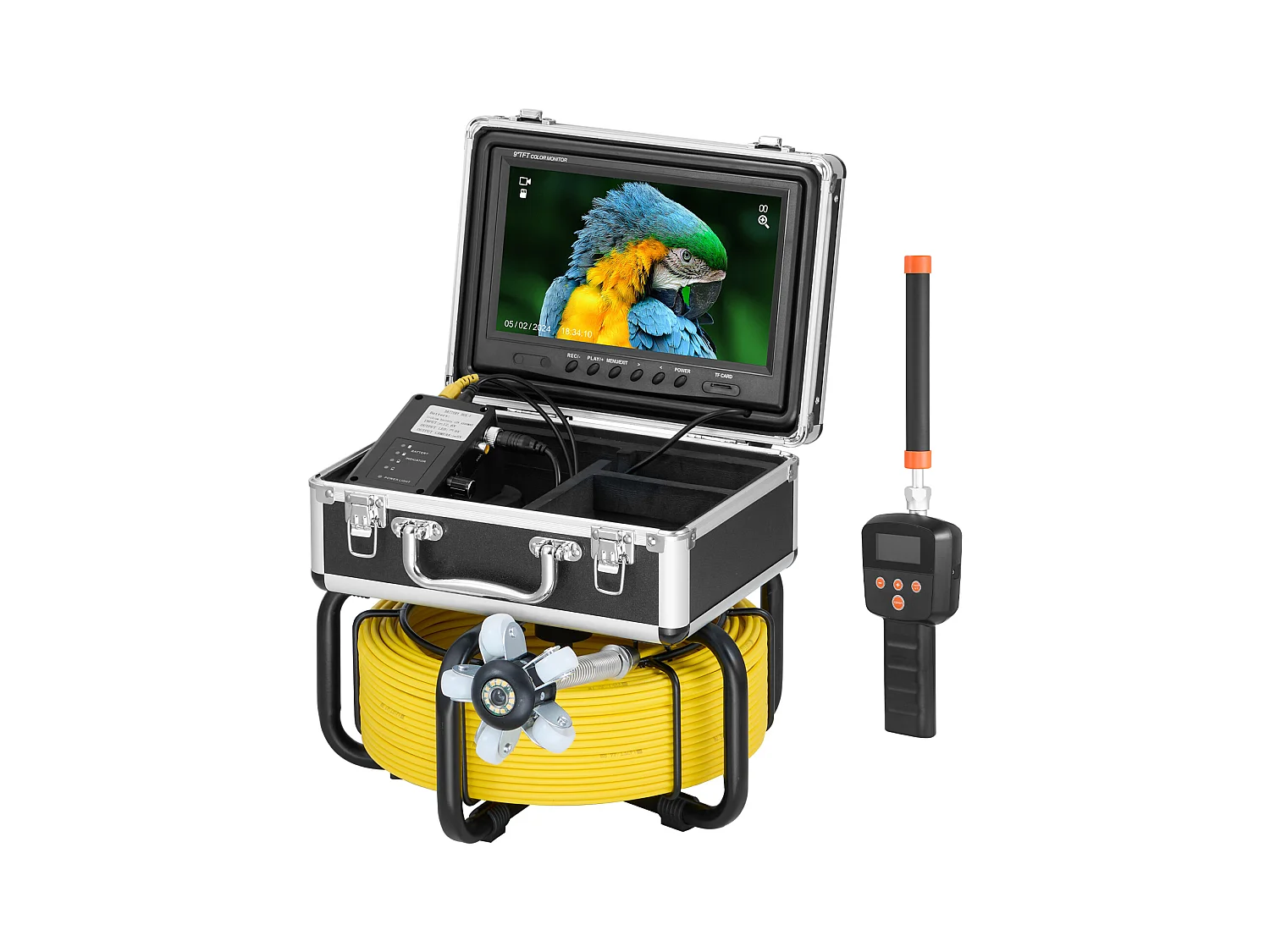 Caméra d'Égout SucceBuy, Taille 50 m, Caméra de Conduit de Drainage à Nivellement Automatique avec Localisateur 512 Hz