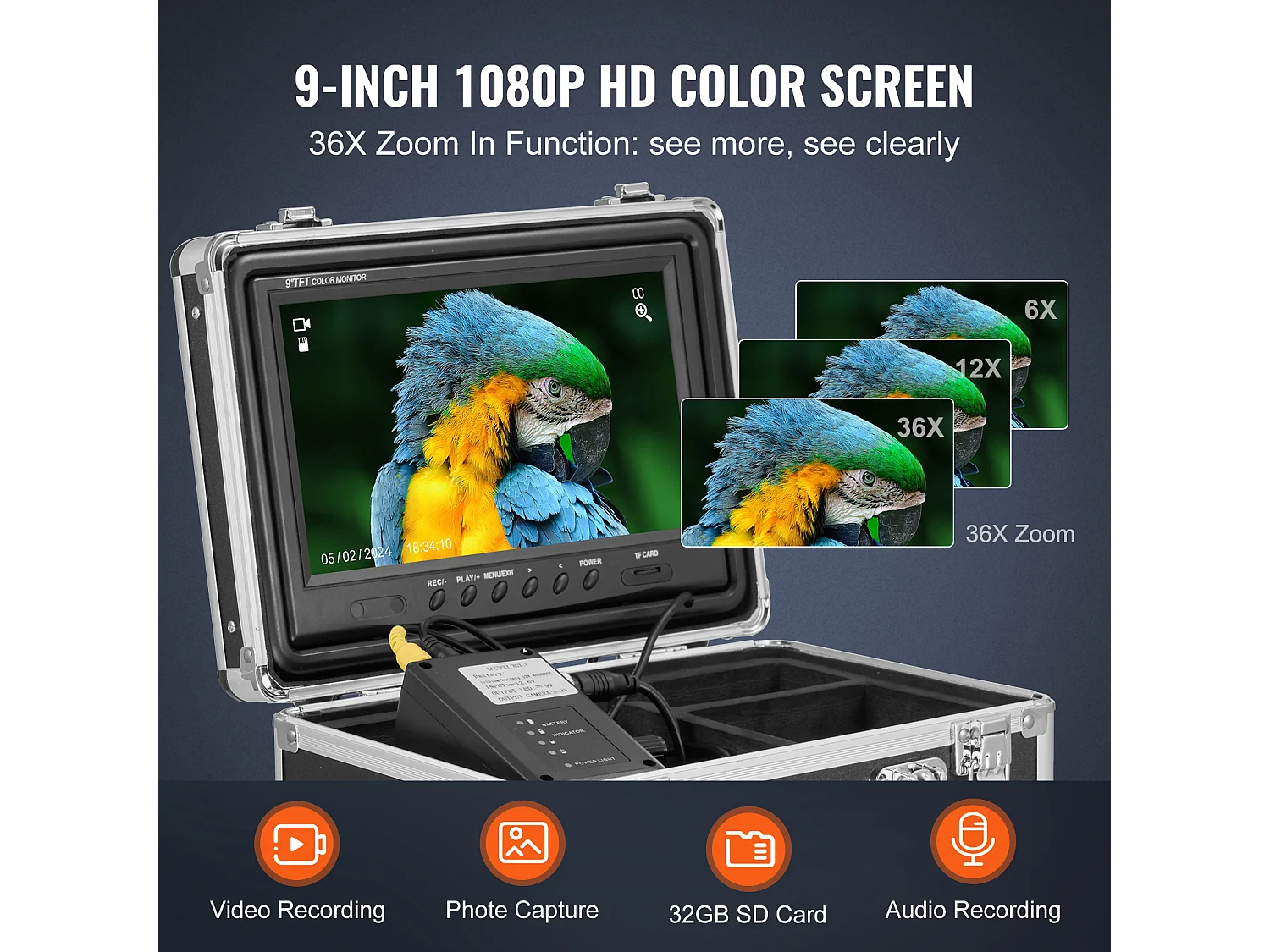 Caméra d'Égout SucceBuy, Taille 50 m, Caméra de Conduit de Drainage à Nivellement Automatique avec Localisateur 512 Hz