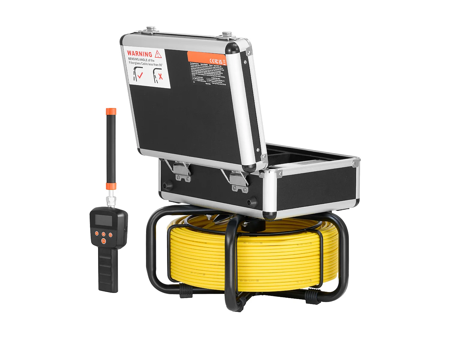 Caméra d'Égout SucceBuy, Taille 50 m, Caméra de Conduit de Drainage à Nivellement Automatique avec Localisateur 512 Hz