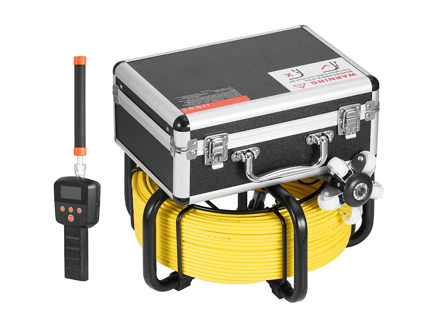 Caméra d'Égout SucceBuy, Taille 50 m, Caméra de Conduit de Drainage à Nivellement Automatique avec Localisateur 512 Hz