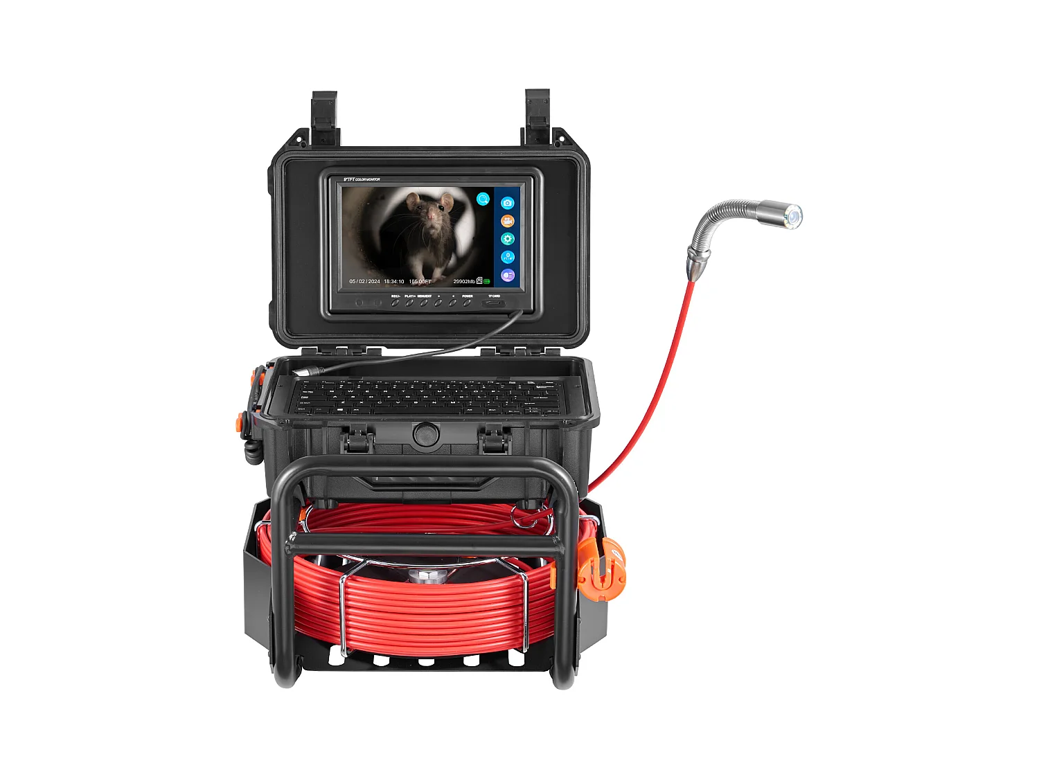 Caméra d'Égout SucceBuy,50 m de Longueur, Caméra de Drainage à Nivellement Automatique avec Émetteur 512 Hz