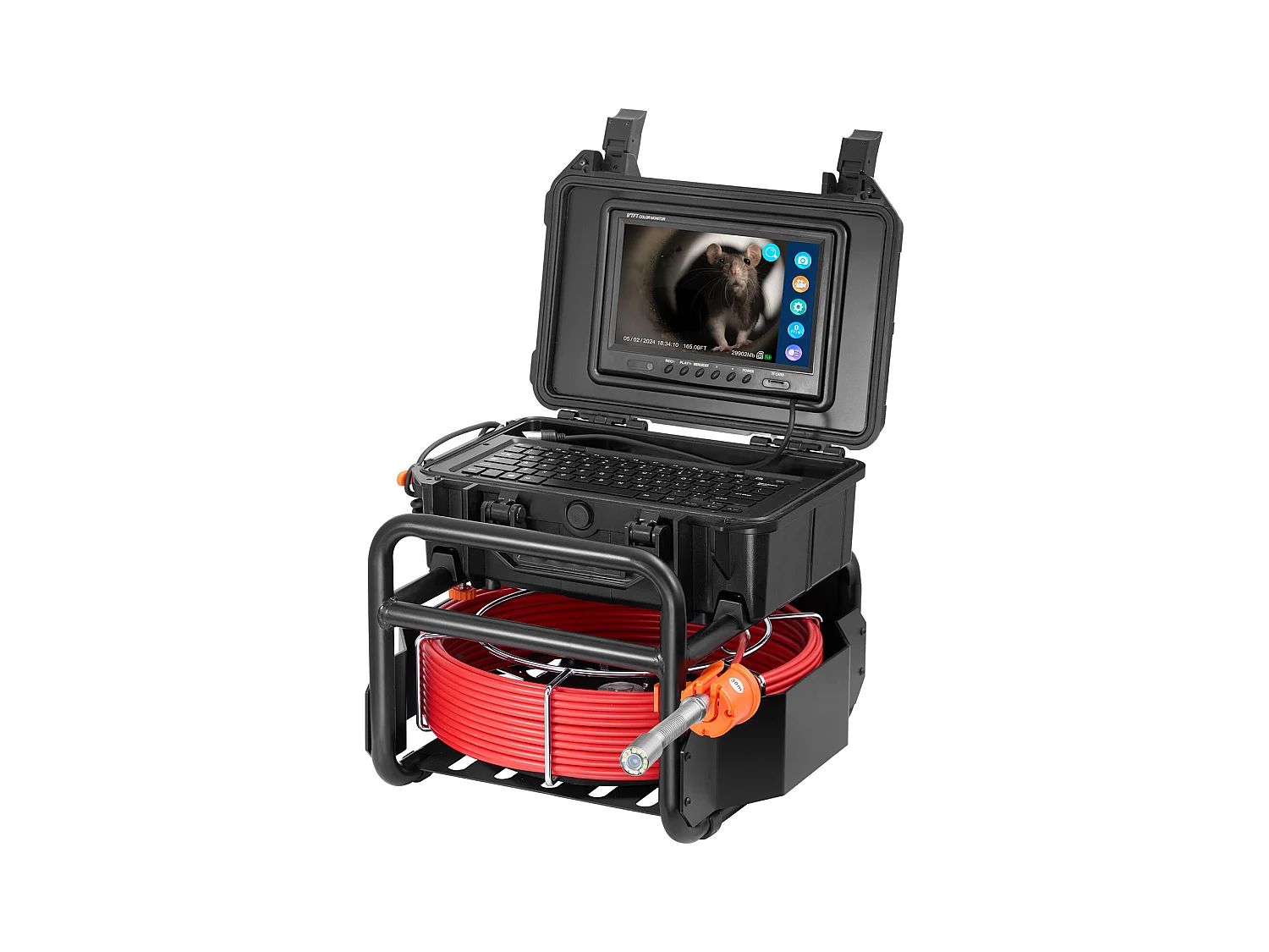 Caméra d'Égout SucceBuy,50 m de Longueur, Caméra de Drainage à Nivellement Automatique avec Émetteur 512 Hz