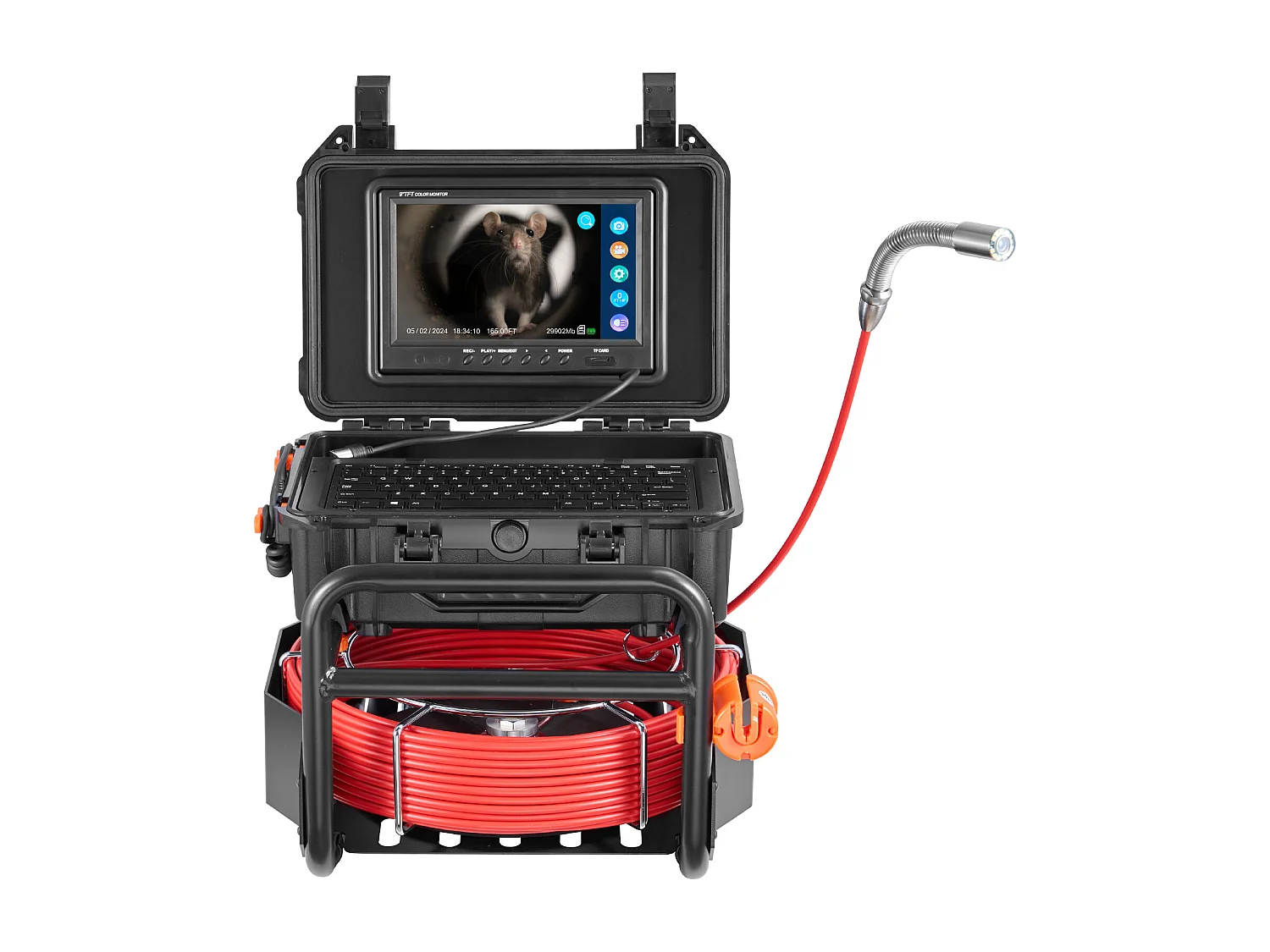 Caméra d'Égout SucceBuy,50 m de Longueur, Caméra de Drainage à Nivellement Automatique avec Émetteur 512 Hz