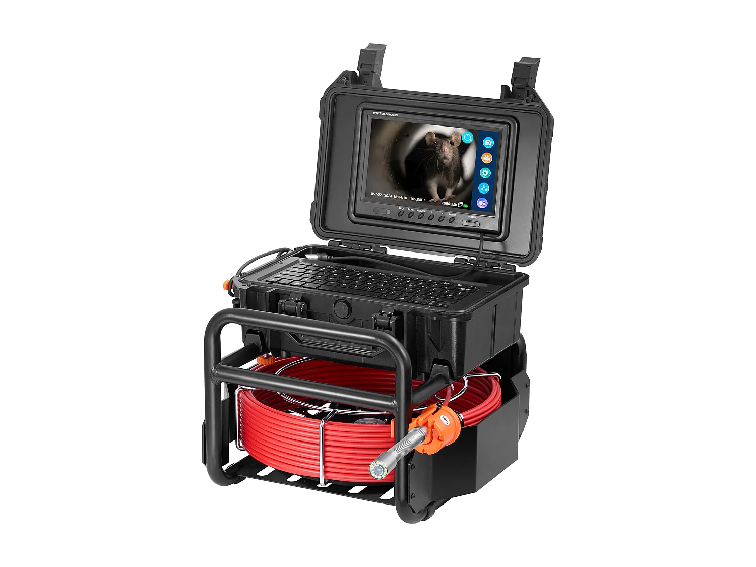 Caméra d'Égout SucceBuy,50 m de Longueur, Caméra de Drainage à Nivellement Automatique avec Émetteur 512 Hz