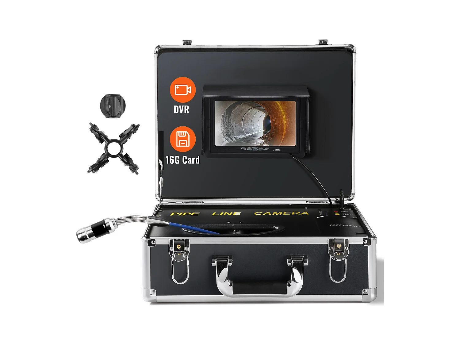 Caméra d'Égout SucceBuy, Câble de 50 m, Caméra d'Inspection de Tuyaux avec Écran de 18 cm