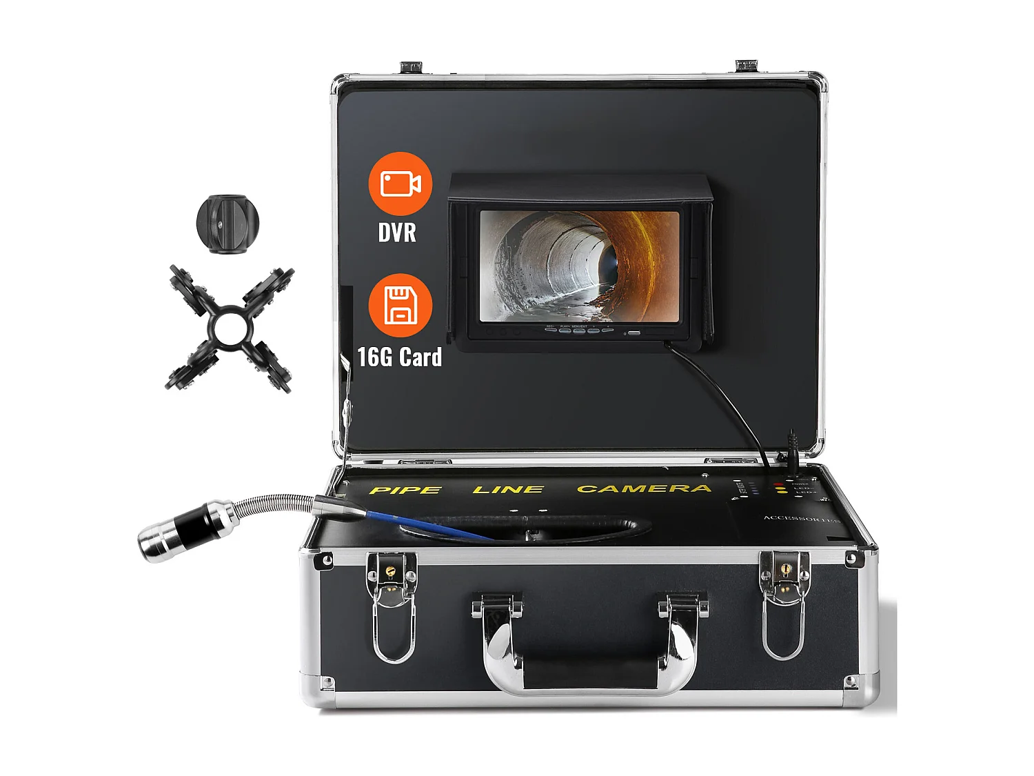 Caméra d'Égout SucceBuy, Câble de 50 m, Caméra d'Inspection de Tuyaux avec Écran de 18 cm