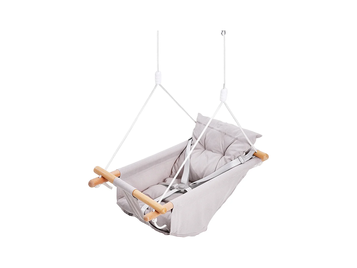 Siège de Balançoire Hamac en Toile SucceBuy, Balançoire pour Bébé à 3 Modes, Harnais à 5 Points, Utilisation Intérieure/Extérieure