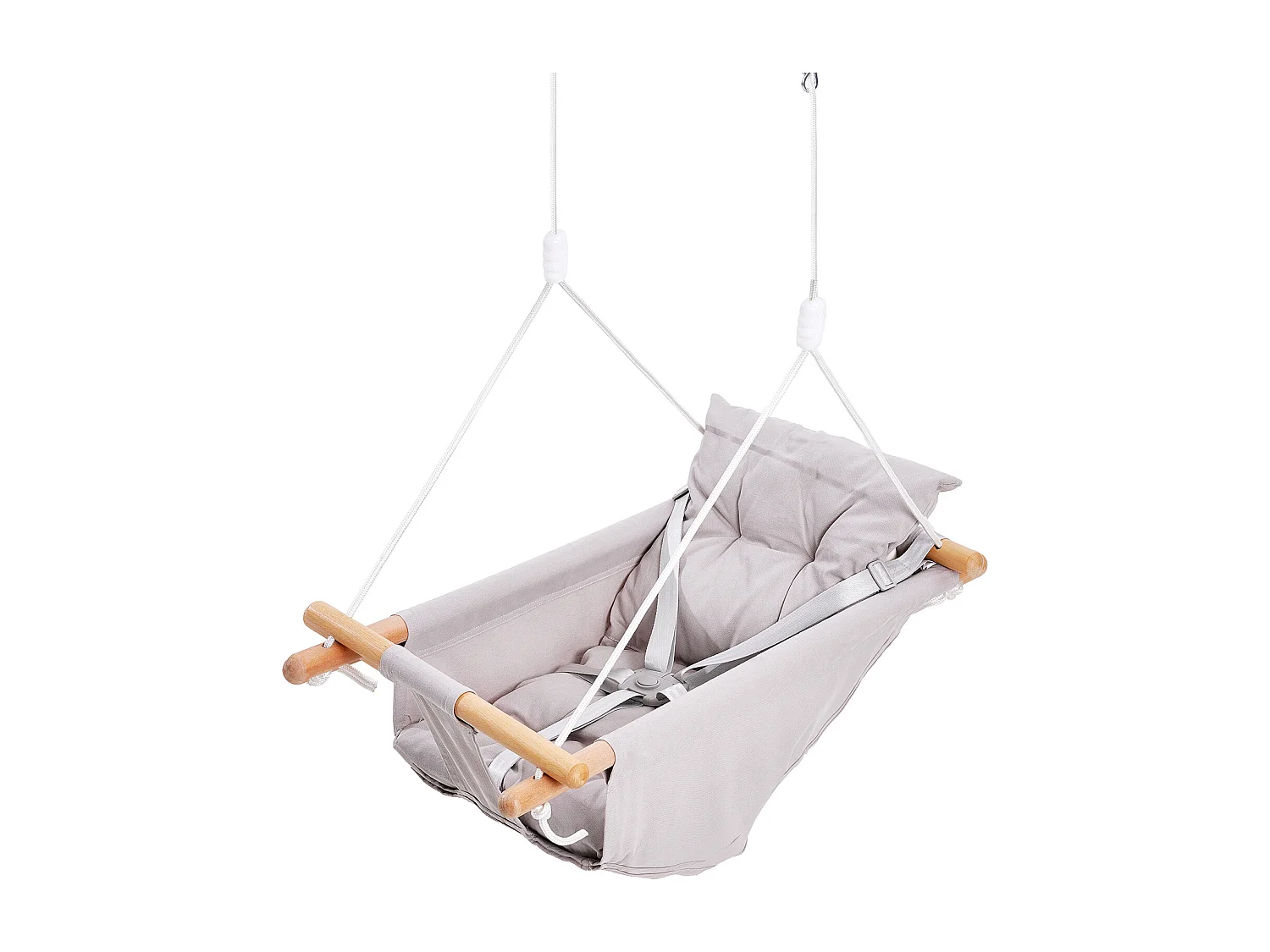 Siège de Balançoire Hamac en Toile SucceBuy, Balançoire pour Bébé à 3 Modes, Harnais à 5 Points, Utilisation Intérieure/Extérieure