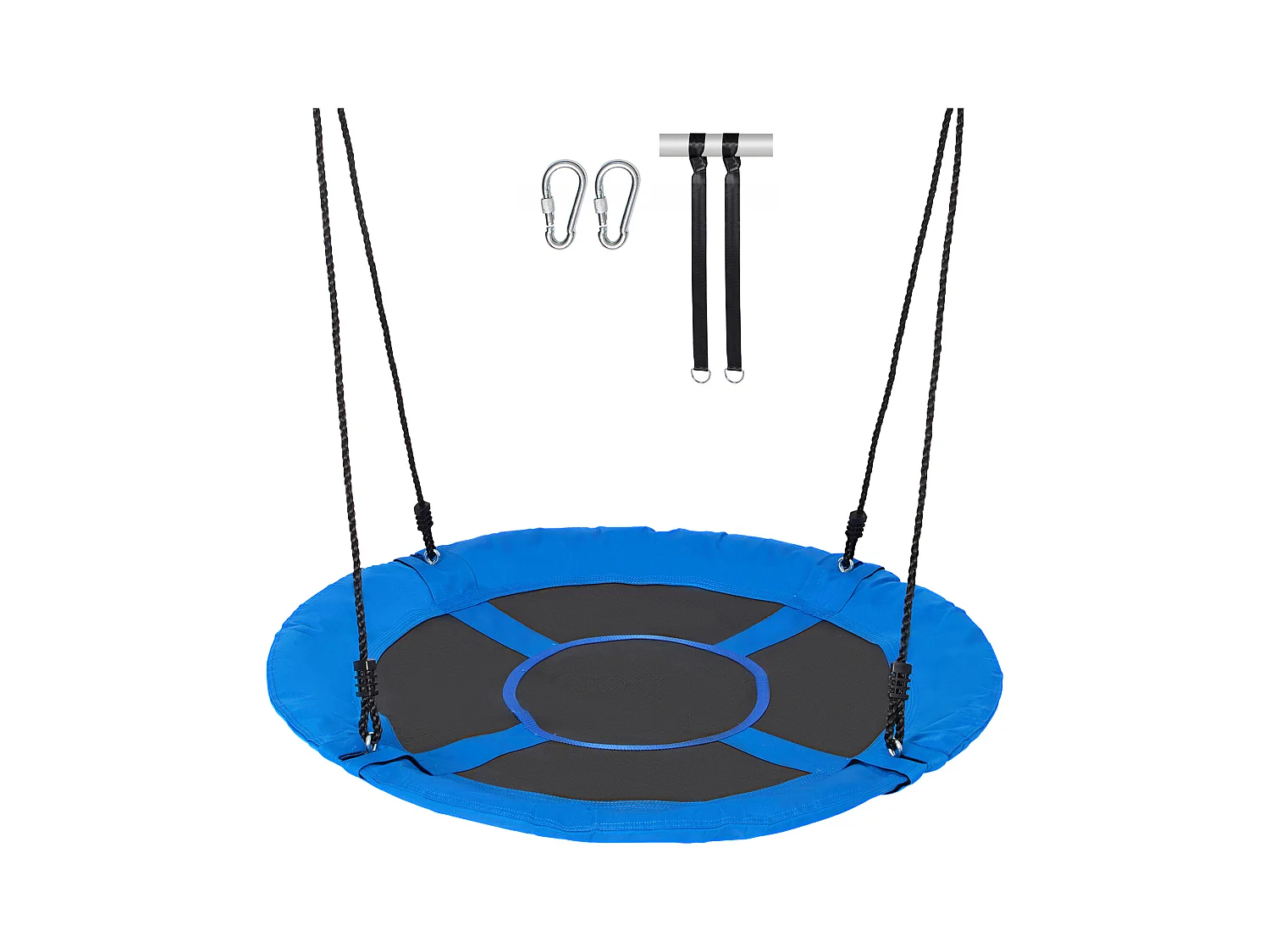 Vogelnestschaukel SucceBuy 101,6 Cm, Tellerschaukel, Tragkraft 340,2 Kg, 900D Oxford Blau