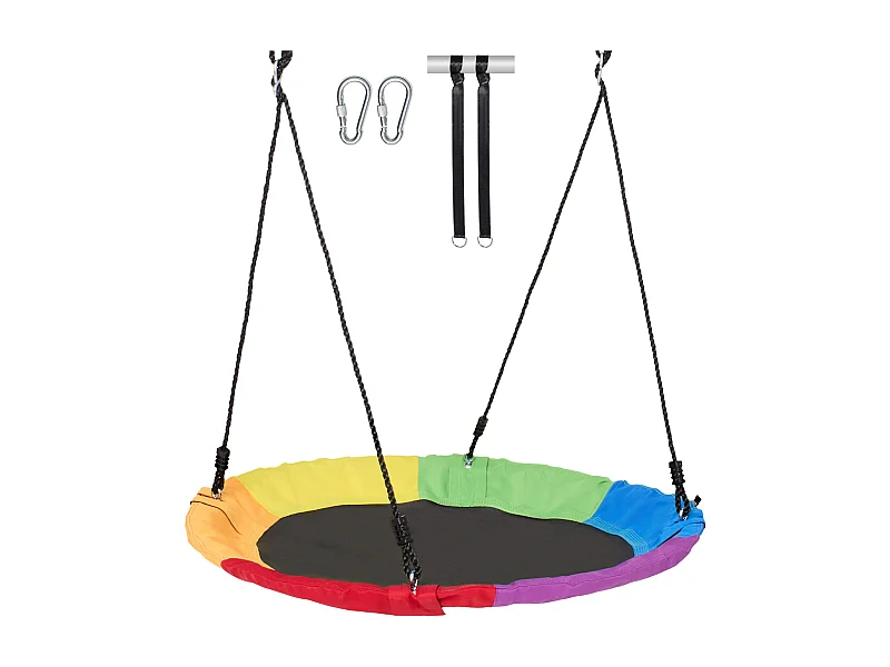 Balançoire Nid d’Oiseau SucceBuy 101.6cm Balançoire soucoupe Capacité de 340.2kg Oxford 900D Multicolore