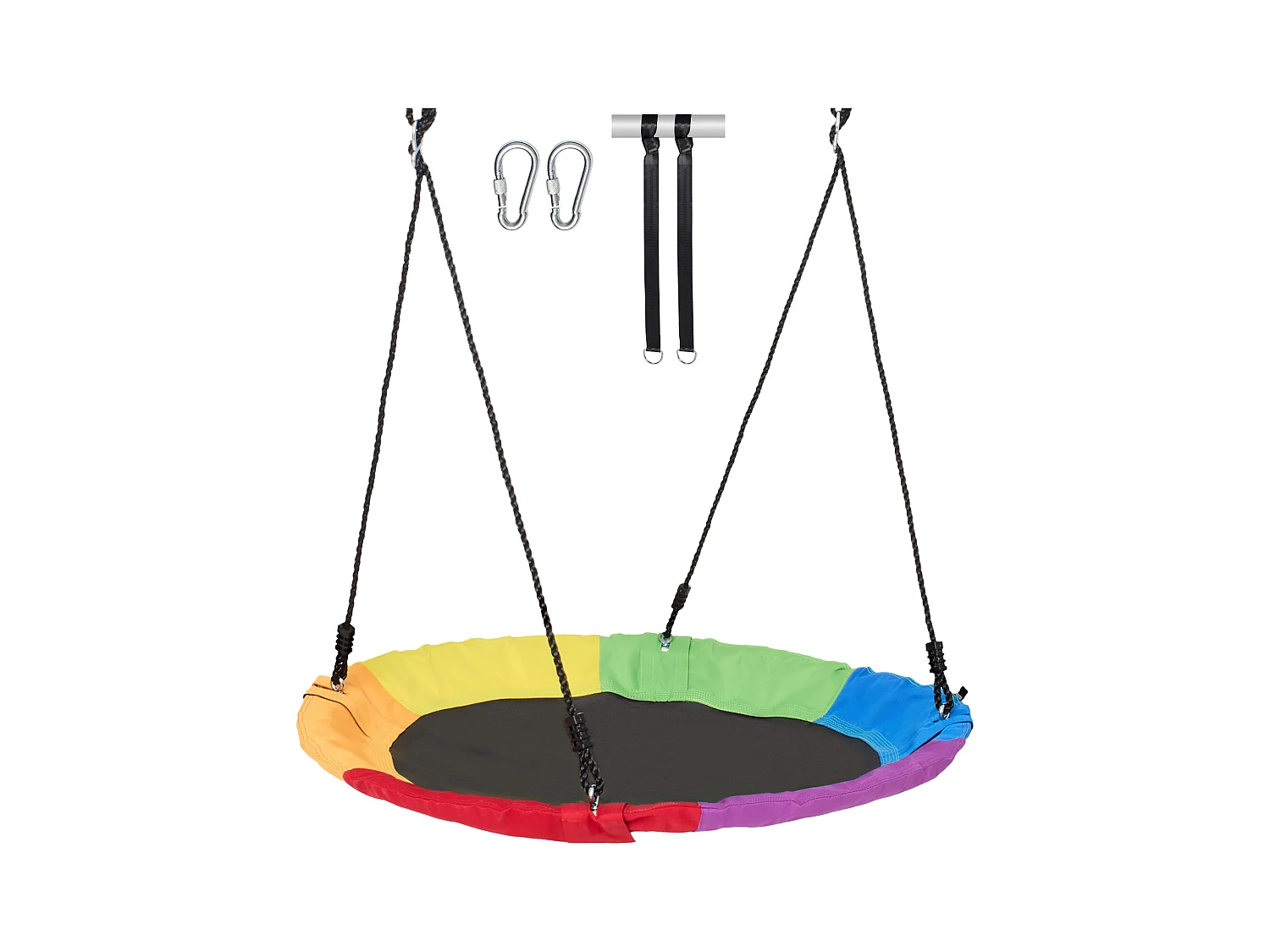 Balançoire Nid d’Oiseau SucceBuy 101.6cm Balançoire soucoupe Capacité de 340.2kg Oxford 900D Multicolore