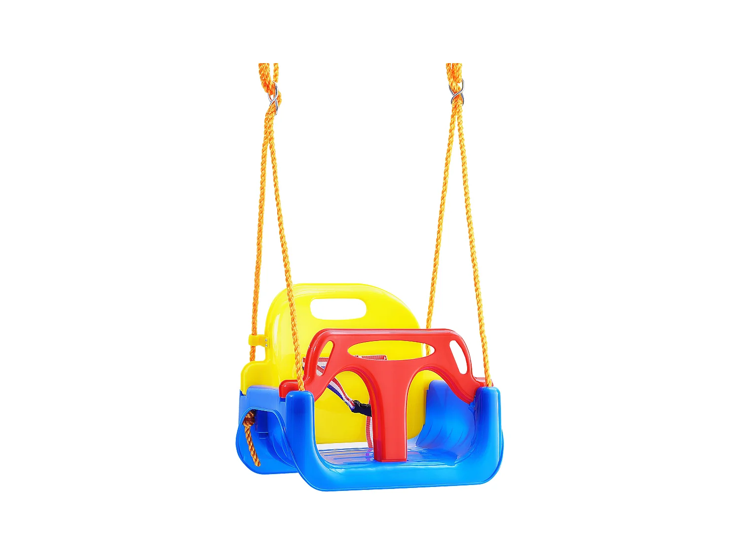 Siège de Balançoire pour Tout-Petit 3 en 1 SucceBuy, Balançoire pour Bébé avec Cordes Réglables et Mousquetons