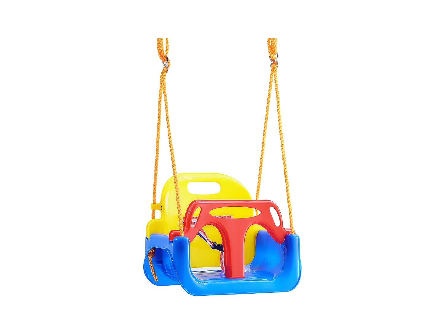 Siège de Balançoire pour Tout-Petit 3 en 1 SucceBuy, Balançoire pour Bébé avec Cordes Réglables et Mousquetons