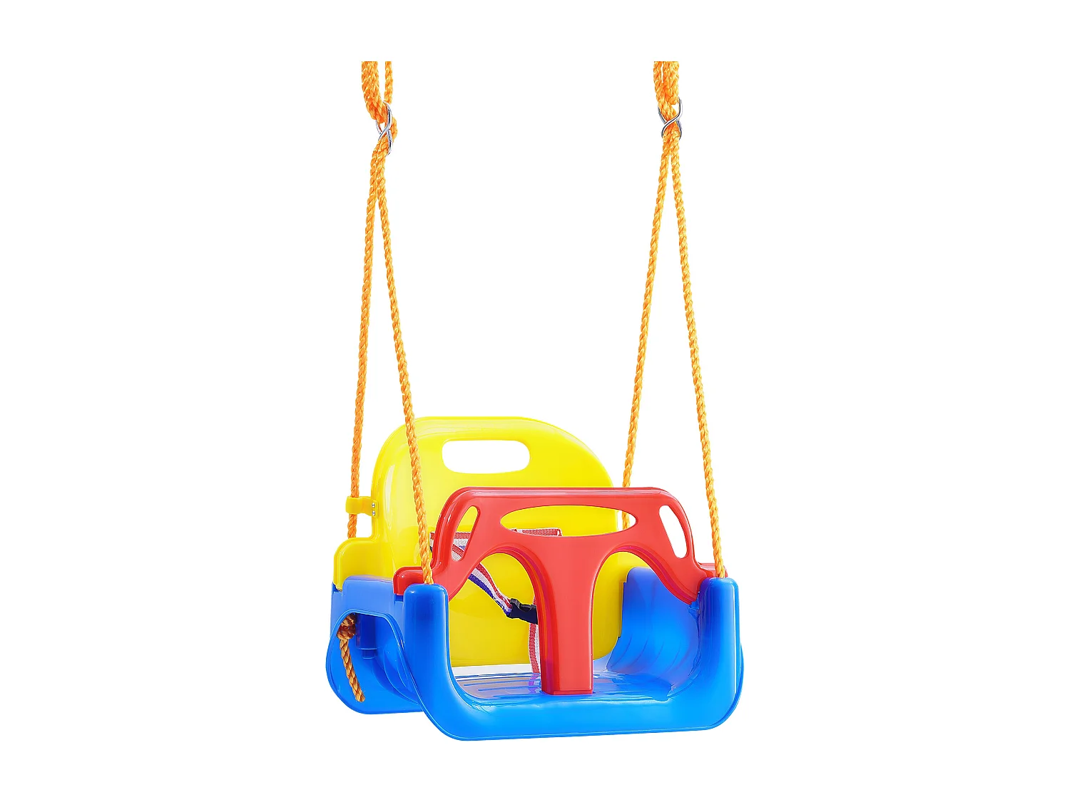 Siège de Balançoire pour Tout-Petit 3 en 1 SucceBuy, Balançoire pour Bébé avec Cordes Réglables et Mousquetons