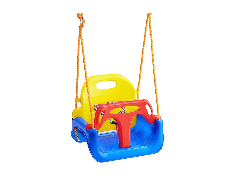 Columpio 3 en 1 para Niños Pequeños de SucceBuy, Columpio para Bebés con Cuerdas Ajustables y Ganchos a Presión