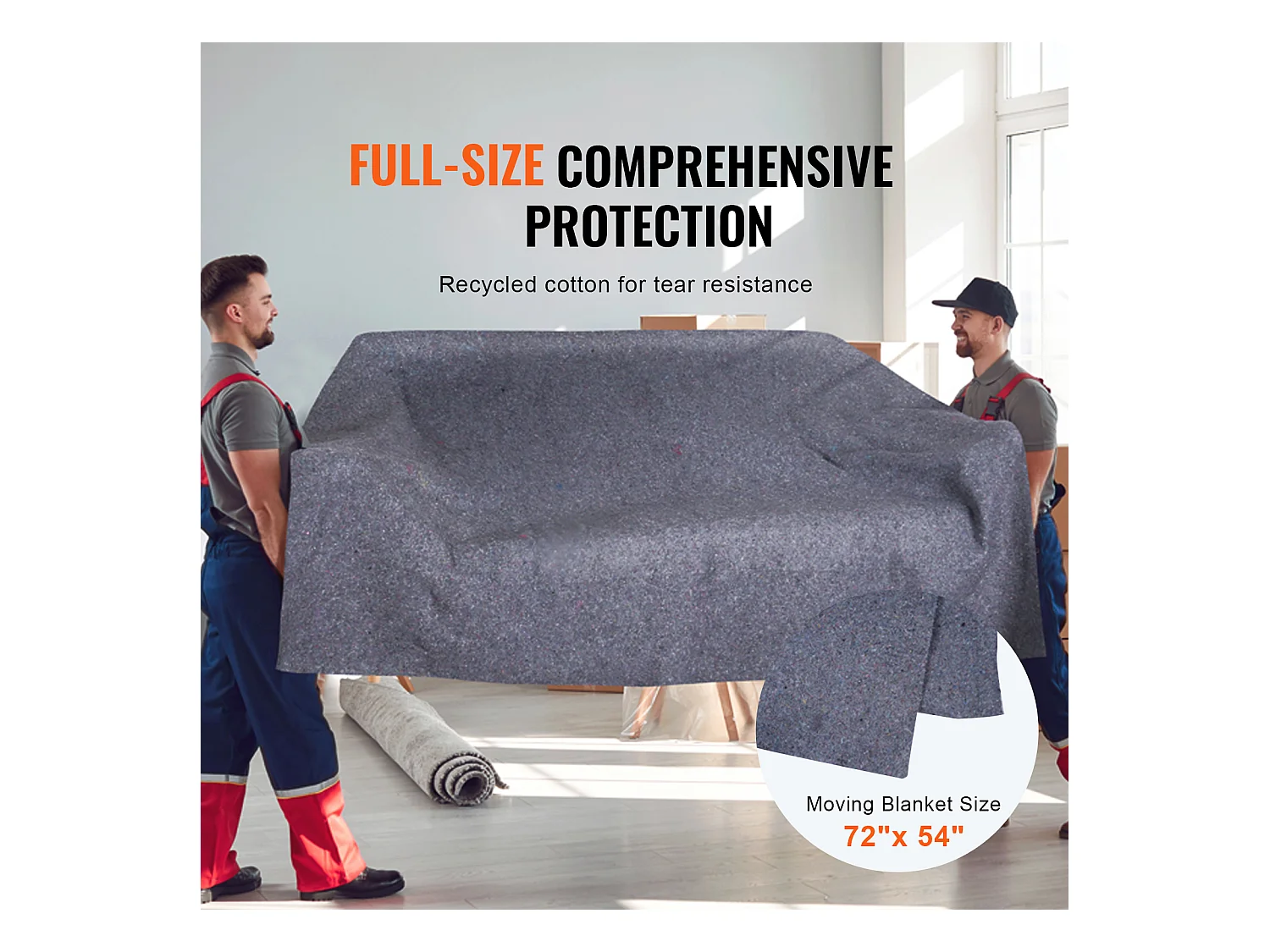 Coperte da trasloco SucceBuy, coperte da imballaggio, 1,82 m x 1,37 m, cuscinetti per mobili, confezione da 24, 9,5 kg/gz