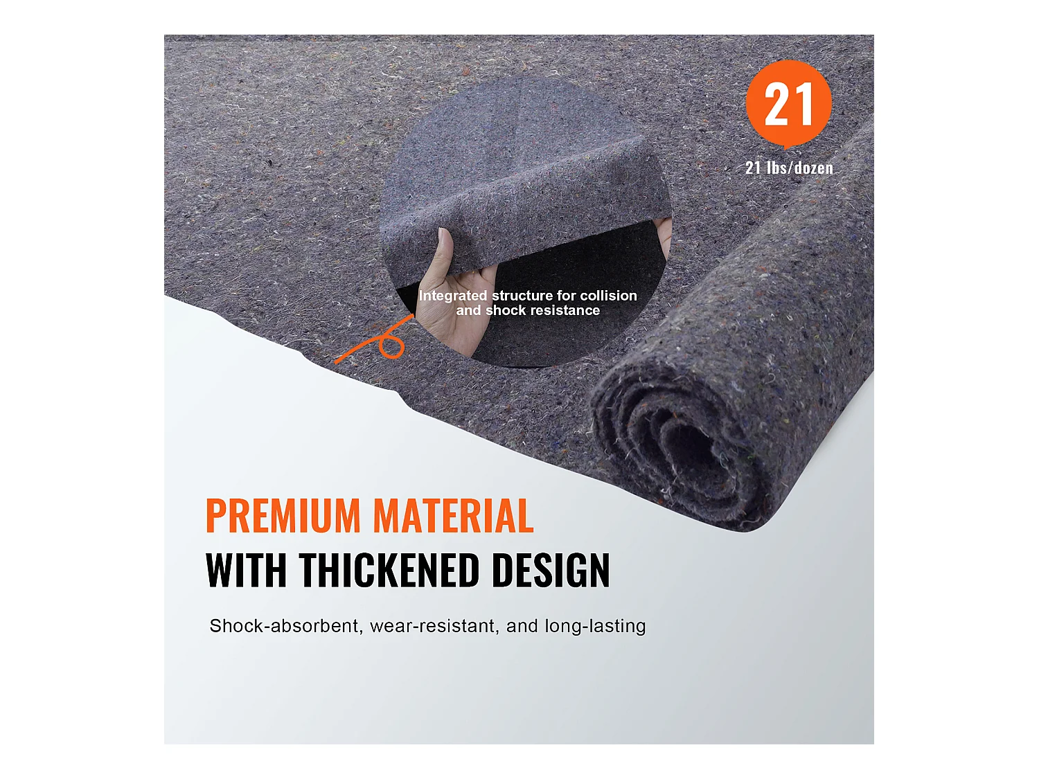 Coperte da trasloco SucceBuy, coperte da imballaggio, 1,82 m x 1,37 m, cuscinetti per mobili, confezione da 24, 9,5 kg/gz