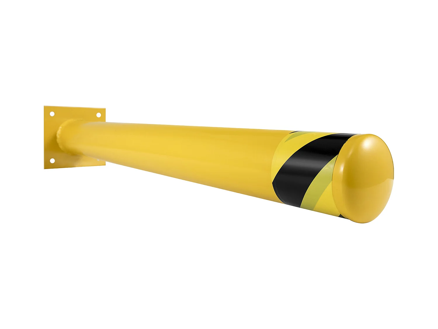 Barrière De Sécurité SucceBuy, 91,4 x 11,4 cm, Barrière en Tube d'Acier Jaune