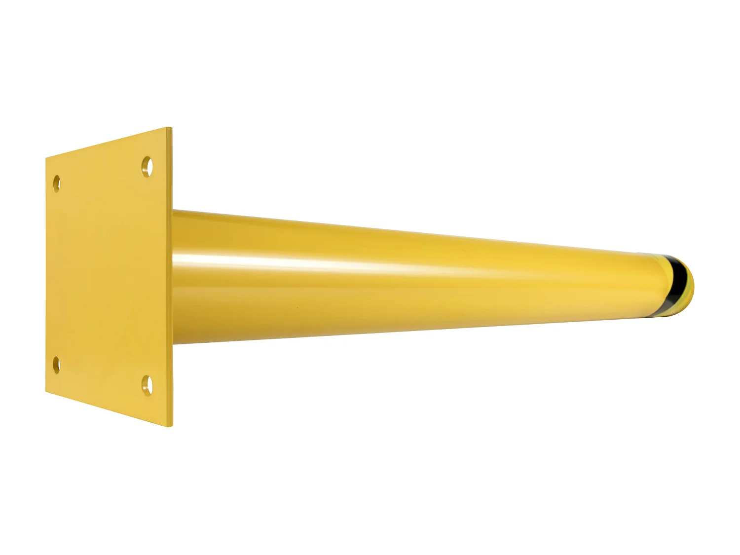 Barrière De Sécurité SucceBuy, 91,4 x 11,4 cm, Barrière en Tube d'Acier Jaune
