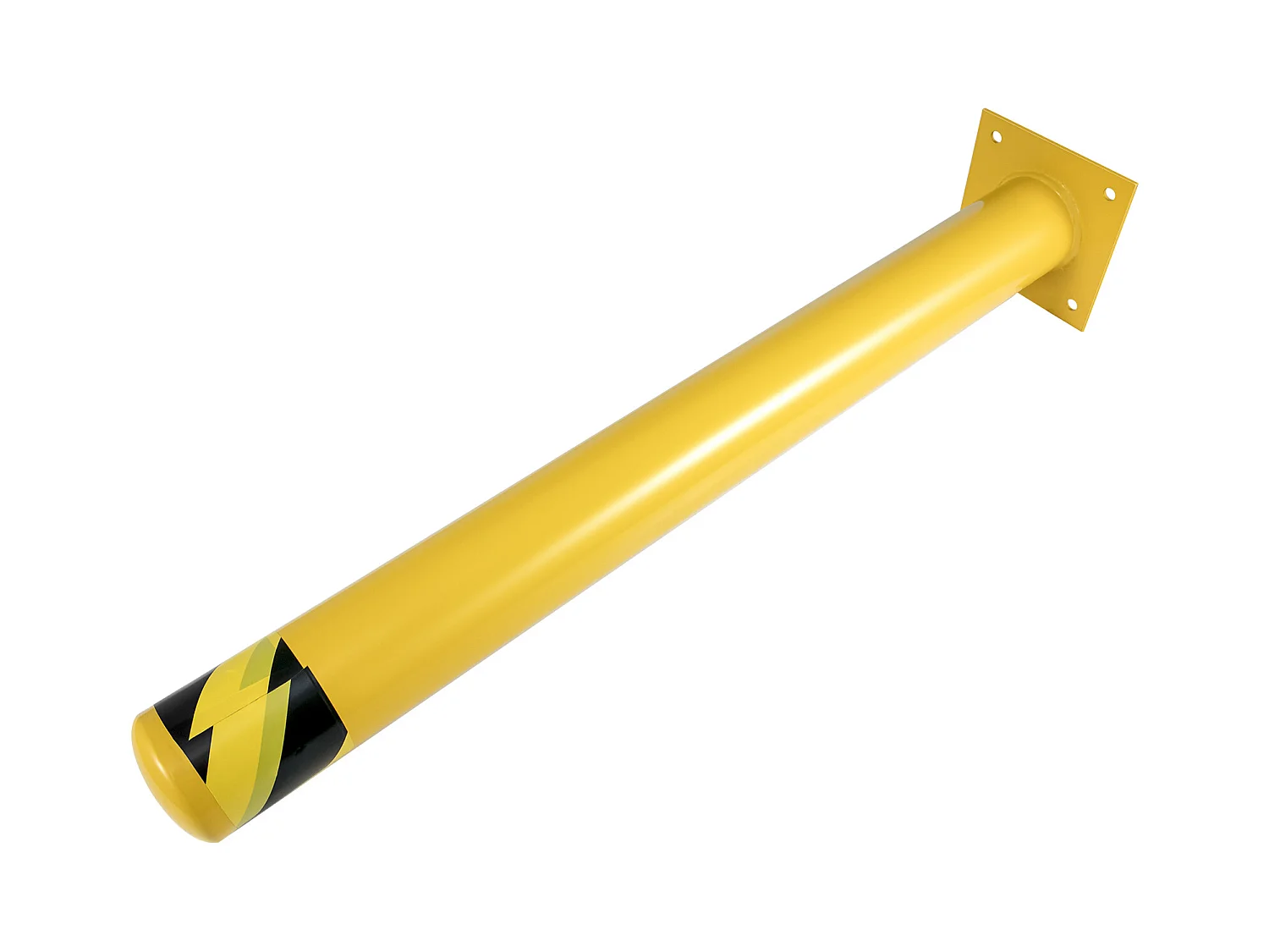 Barrière De Sécurité SucceBuy, 91,4 x 11,4 cm, Barrière en Tube d'Acier Jaune