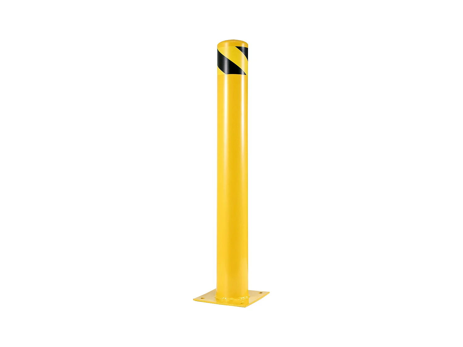 Barrière De Sécurité SucceBuy, 122 x 14 cm, Barrière en Tube d'Acier Jaune