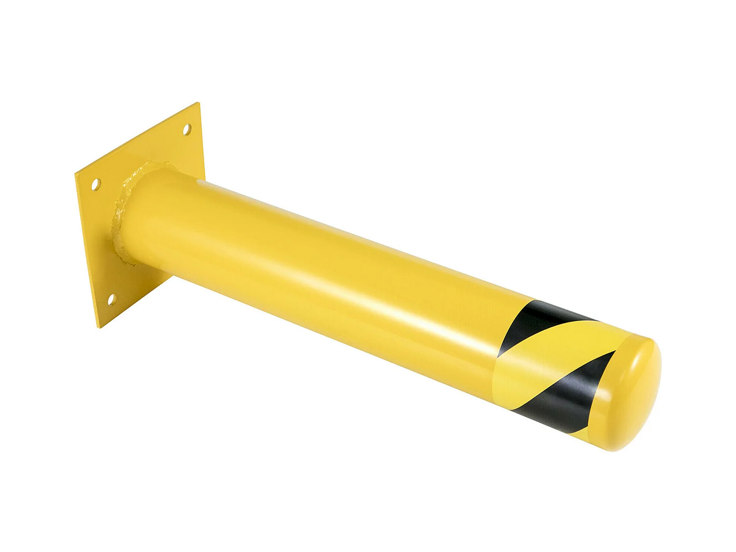 Barrière De Sécurité SucceBuy, 122 x 14 cm, Barrière en Tube d'Acier Jaune