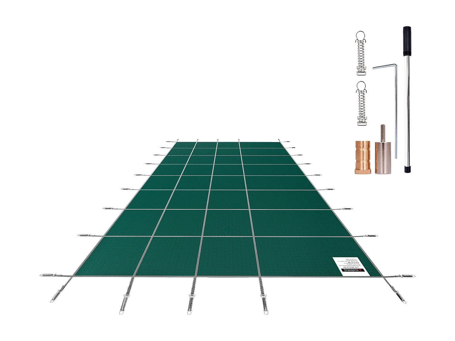 Bâche Hivernage pour Piscines, SucceBuy Bâche de Sécurité Rectangulaire en Maille de 430 x 790 cm, Verte pour l'Hiver en Extérieur