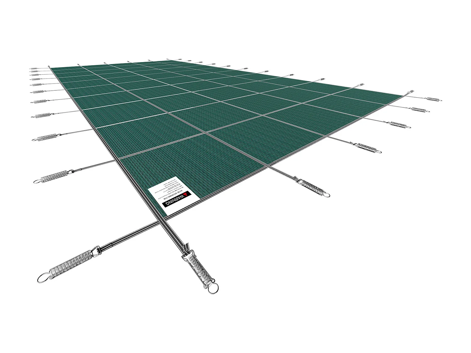 Bâche Hivernage pour Piscines, SucceBuy Bâche de Sécurité Rectangulaire en Maille de 430 x 790 cm, Verte pour l'Hiver en Extérieur