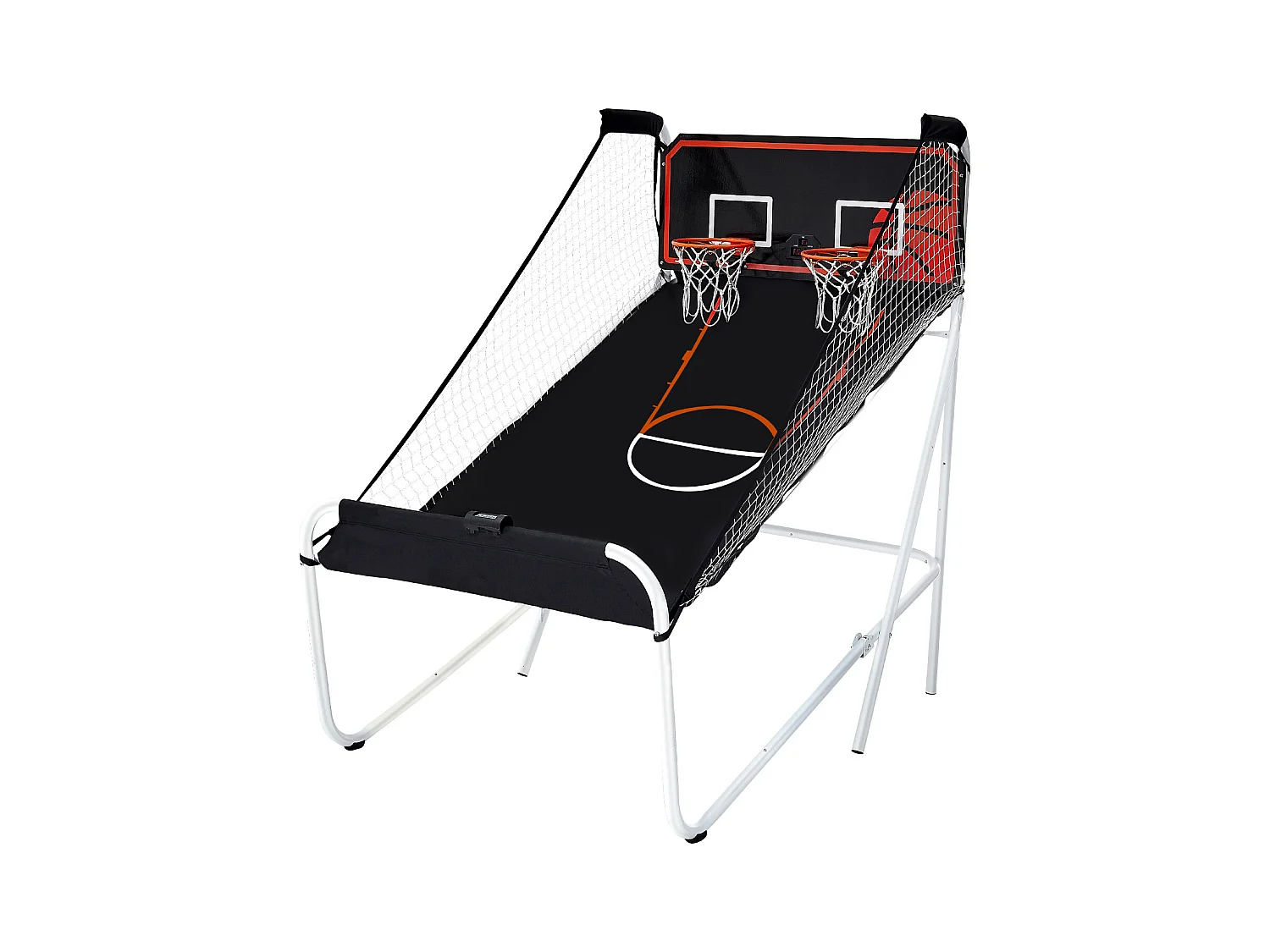 Panier de Basketball Pliable, SucceBuy Jeu d'Arcade de Basket-Ball Pliable d'Intérieur à Double Tir pour 2 Joueurs et 5 Balles
