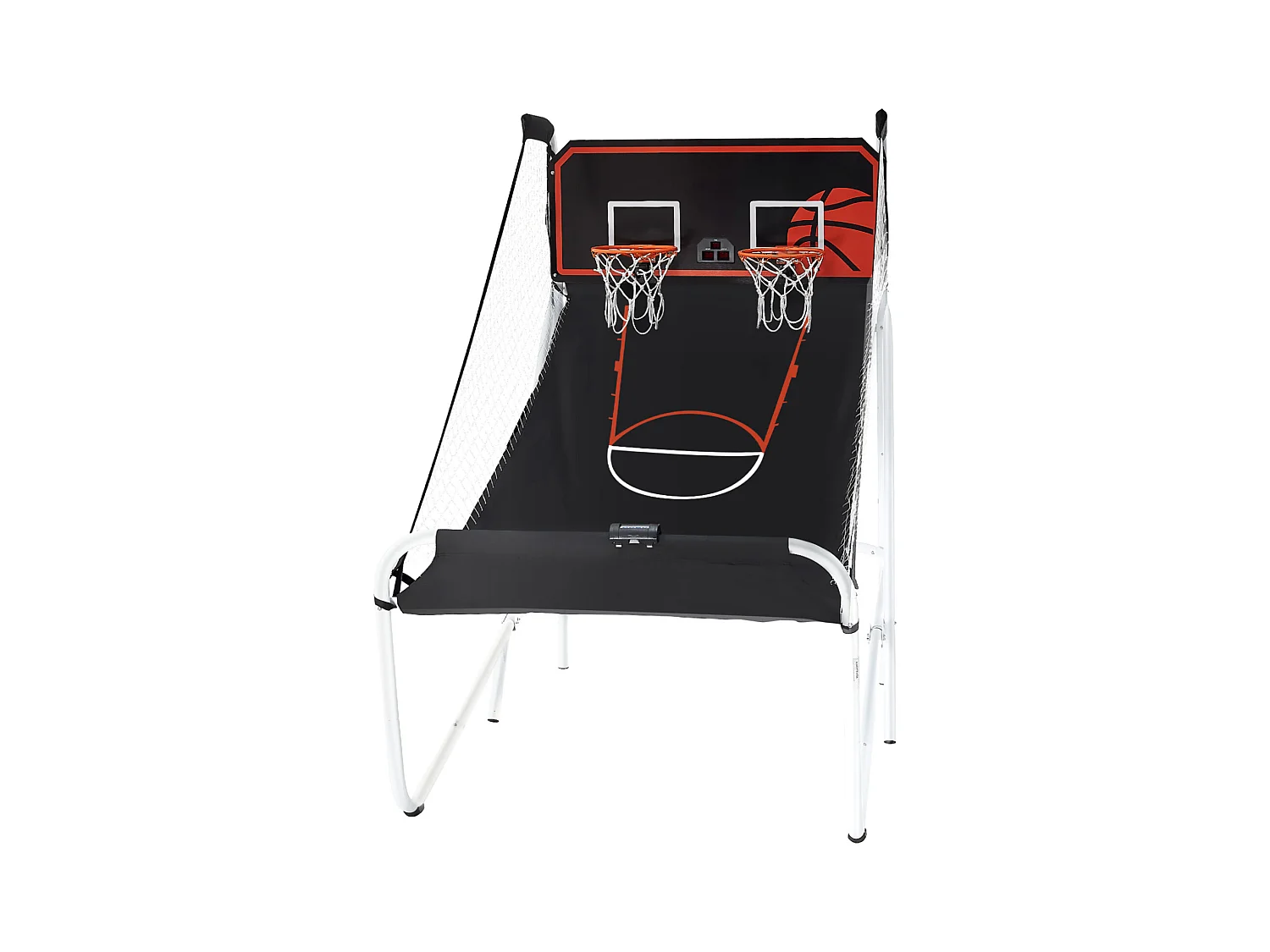Panier de Basketball Pliable, SucceBuy Jeu d'Arcade de Basket-Ball Pliable d'Intérieur à Double Tir pour 2 Joueurs et 5 Balles