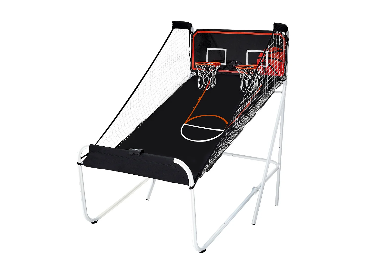 Panier de Basketball Pliable, SucceBuy Jeu d'Arcade de Basket-Ball Pliable d'Intérieur à Double Tir pour 2 Joueurs et 5 Balles