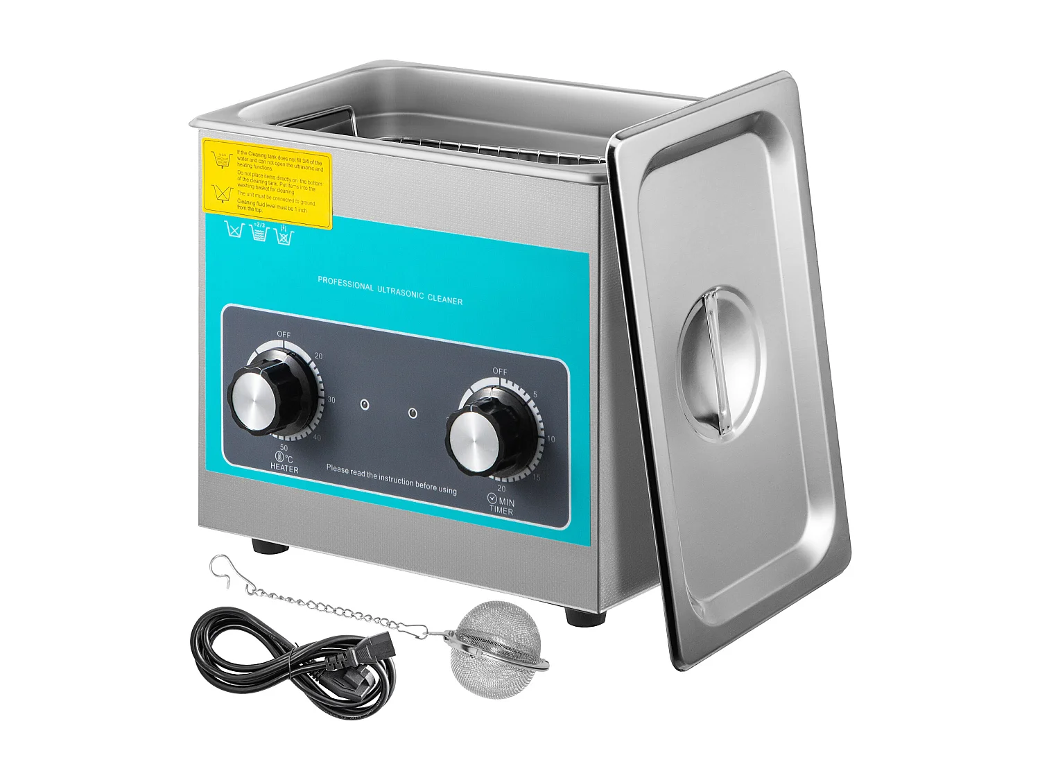 Nettoyeur SucceBuy Nettoyeur Ultrasonique à Bouton 3L en Acier Inoxydable 304