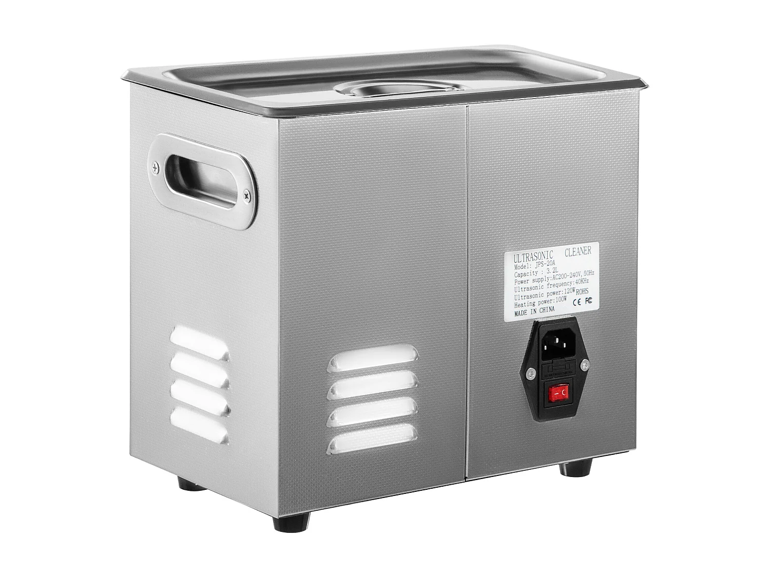 Nettoyeur SucceBuy Nettoyeur Ultrasonique à Bouton 3L en Acier Inoxydable 304