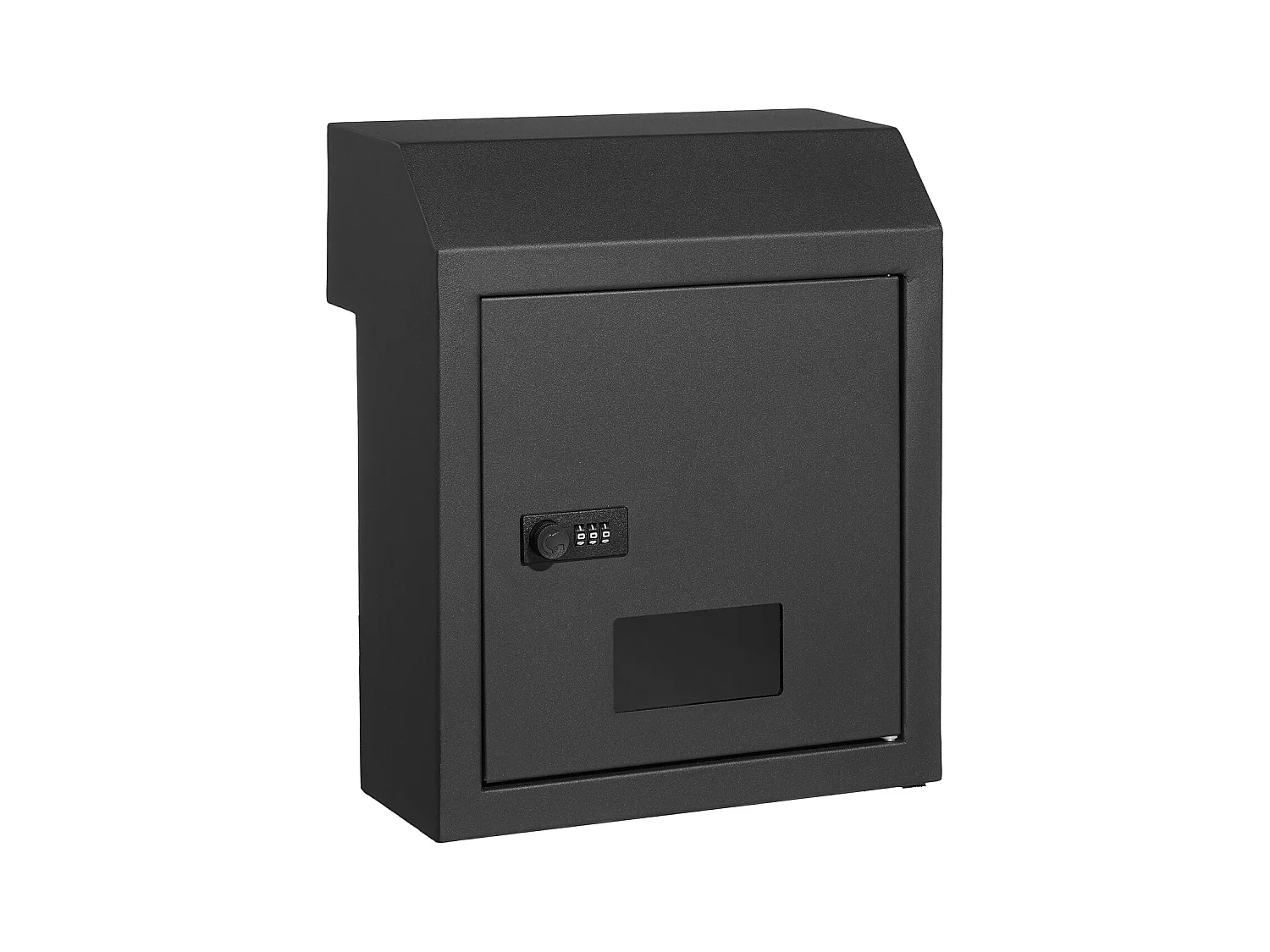 Boîte aux Lettres à Clé SucceBuy Through the Door avec Serrure à Combinaison, Noire