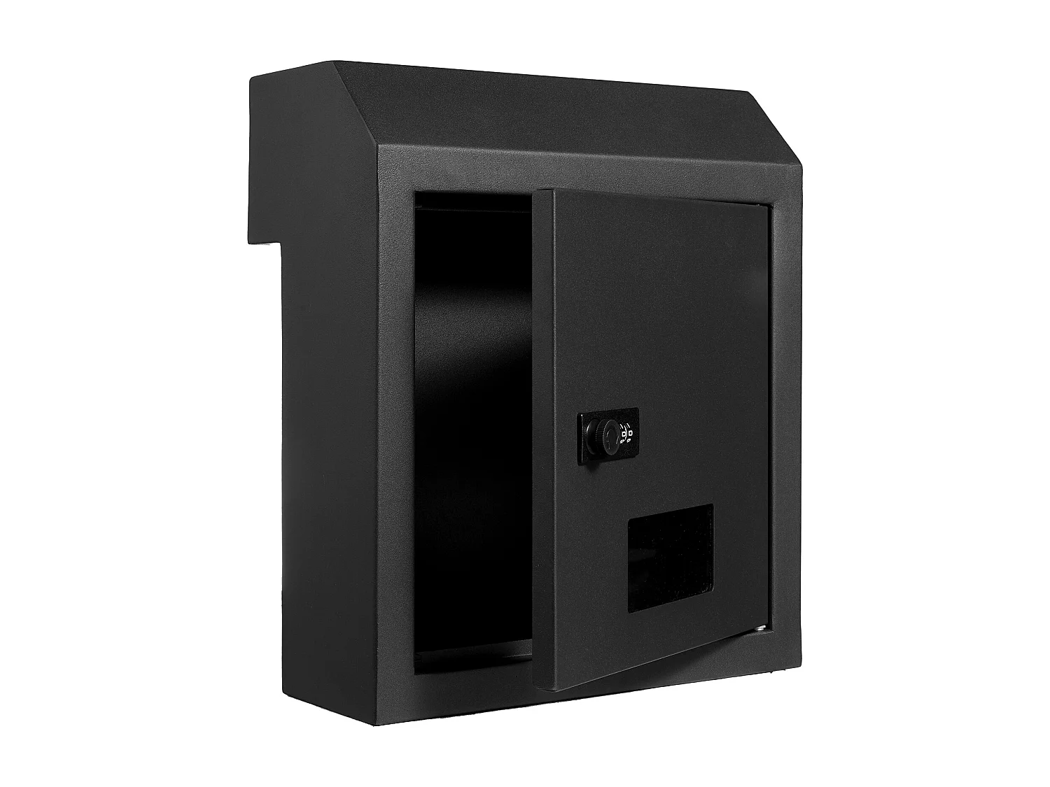 Boîte aux Lettres à Clé SucceBuy Through the Door avec Serrure à Combinaison, Noire