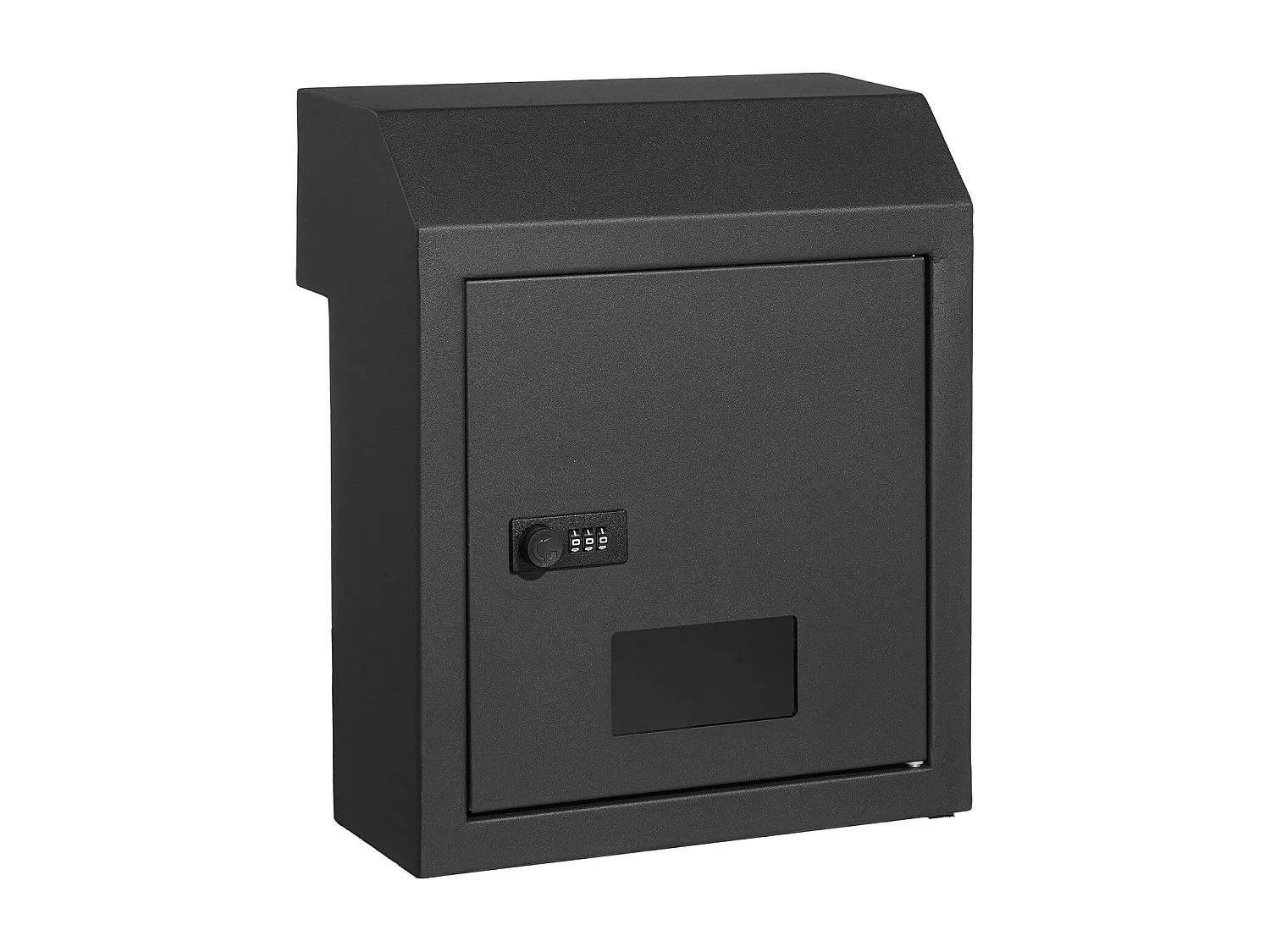 Boîte aux Lettres à Clé SucceBuy Through the Door avec Serrure à Combinaison, Noire