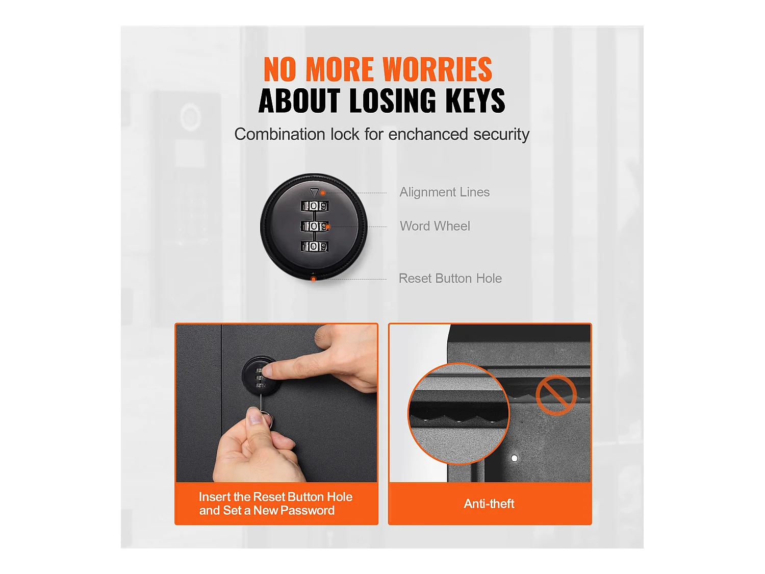 Boîte aux Lettres Murale SucceBuy - Acier Robuste, 33x18x43cm, Serrure à Combinaison, Noir - Stockage Sécurisé du Courrier