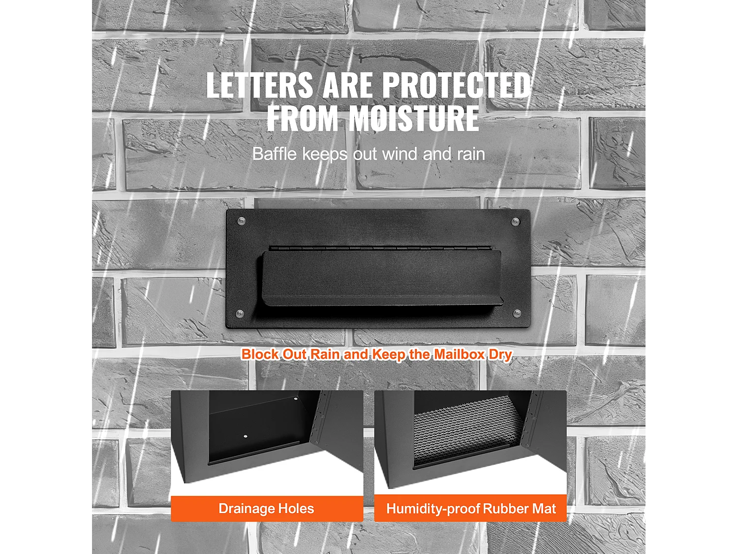 Boîte aux Lettres Murale SucceBuy - Acier Robuste, 33x18x43cm, Serrure à Combinaison, Noir - Stockage Sécurisé du Courrier