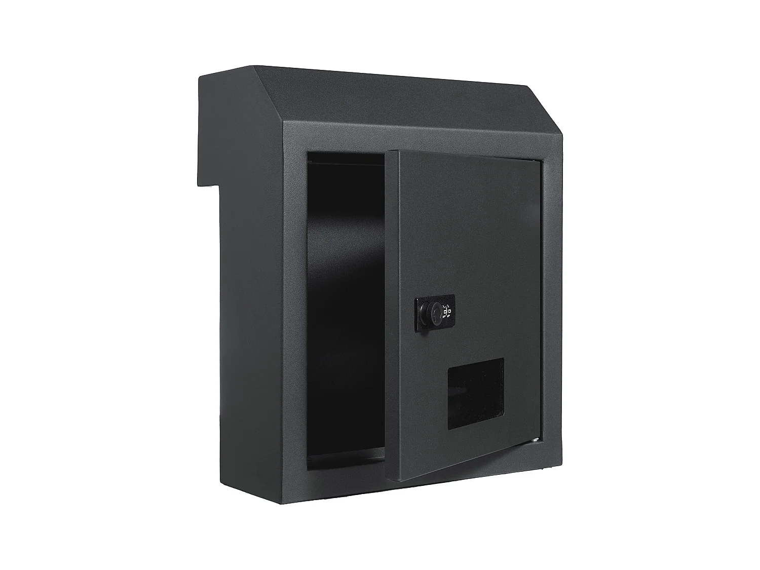 Caixa de Correio Com Chave Através da Porta SucceBuy, Fechadura de Combinacao, Cinza Escuro – Armazenamento Seguro e Elegante do Correio