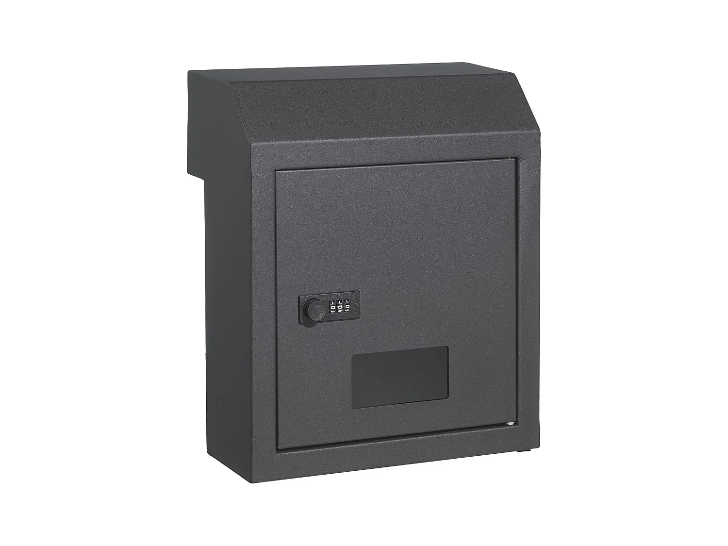 Caixa de Correio Com Chave Através da Porta SucceBuy, Fechadura de Combinacao, Cinza Escuro – Armazenamento Seguro e Elegante do Correio