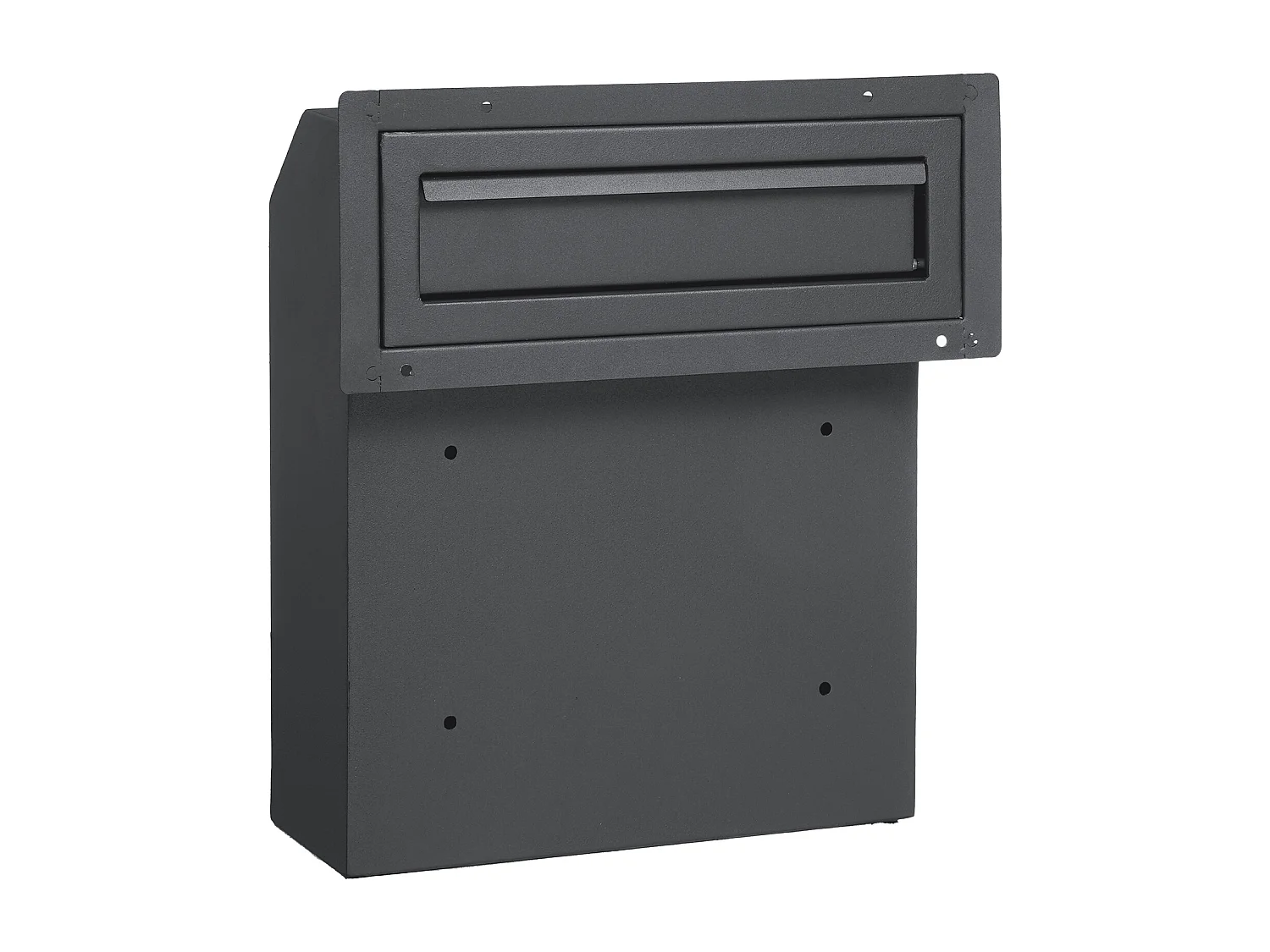 Boîte aux Lettres à Clé SucceBuy Through the Door avec Serrure à Combinaison, Gris Foncé - Stockage du Courrier Sécurisé et élégant