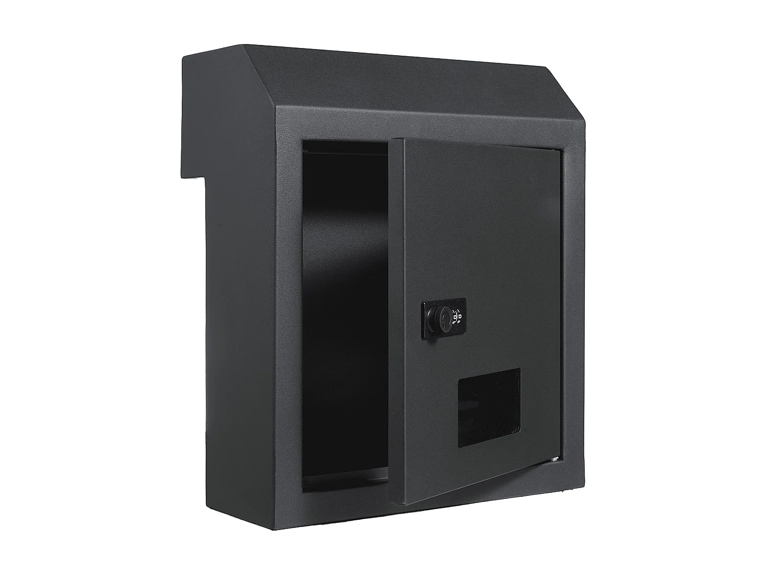 Boîte aux Lettres à Clé SucceBuy Through the Door avec Serrure à Combinaison, Gris Foncé - Stockage du Courrier Sécurisé et élégant
