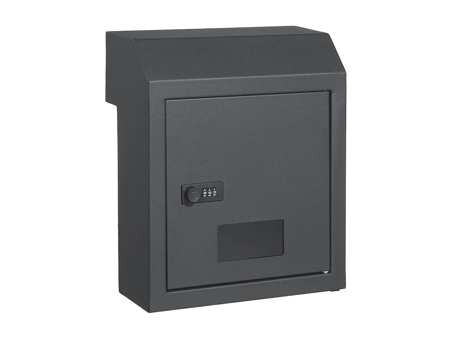 Boîte aux Lettres à Clé SucceBuy Through the Door avec Serrure à Combinaison, Gris Foncé - Stockage du Courrier Sécurisé et élégant