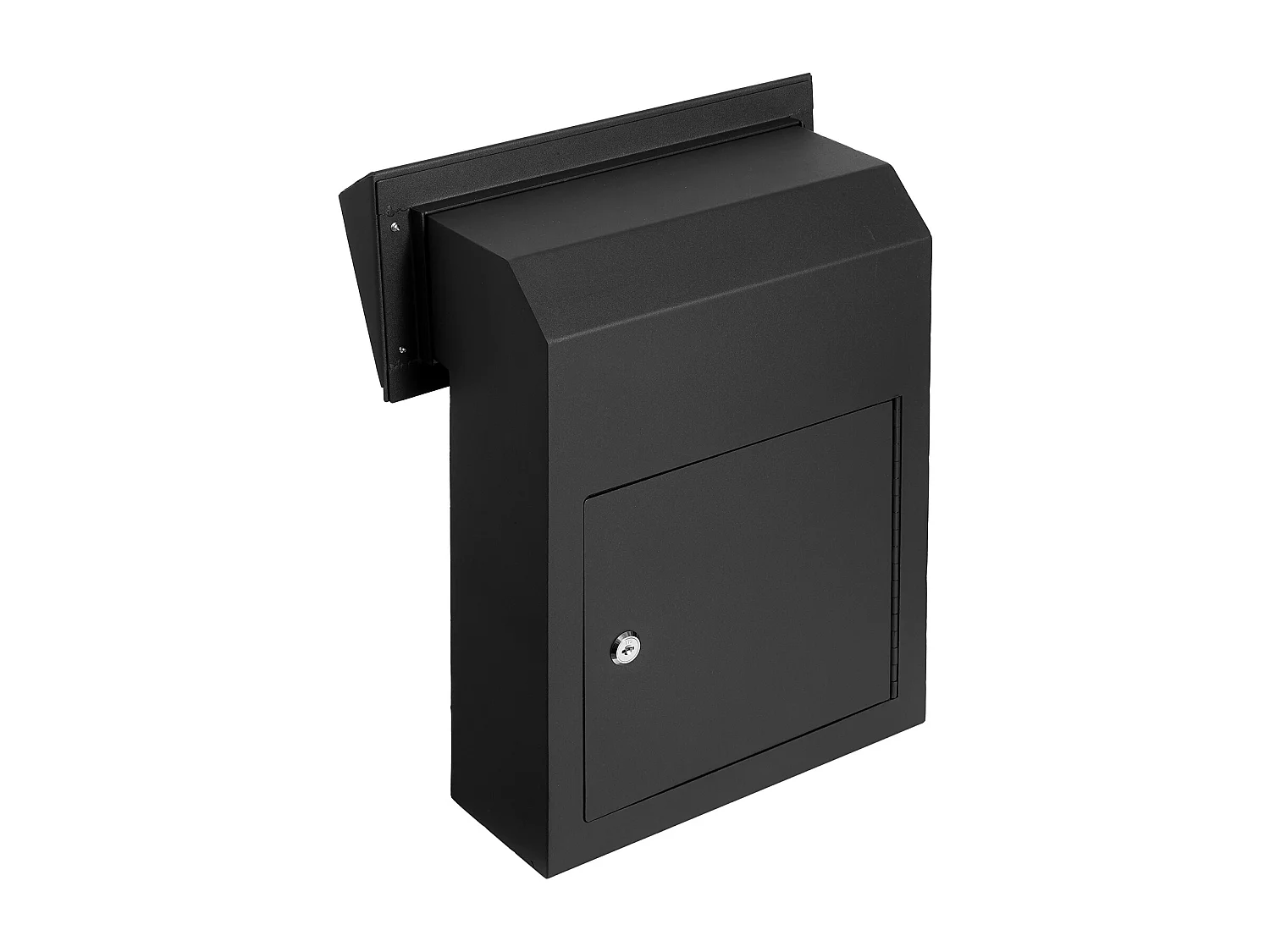 Through the Door Schlüsselkasten SucceBuy 30.5x15.2x40.6cm Briefkasten mit Schlüsselschloss, Schwarz