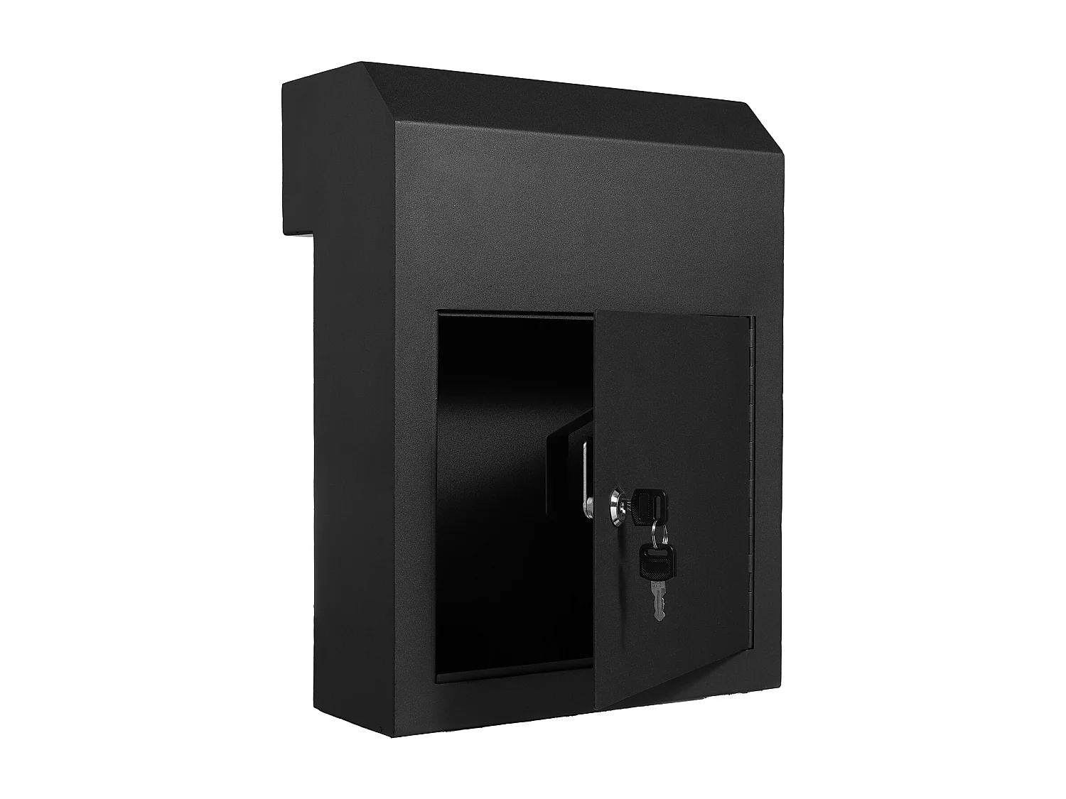 Boîte aux Lettres de Clés SucceBuy Through the Door 30.5x15.2x40.6cm Boîte aux Lettres avec Serrure à Clé, Noir