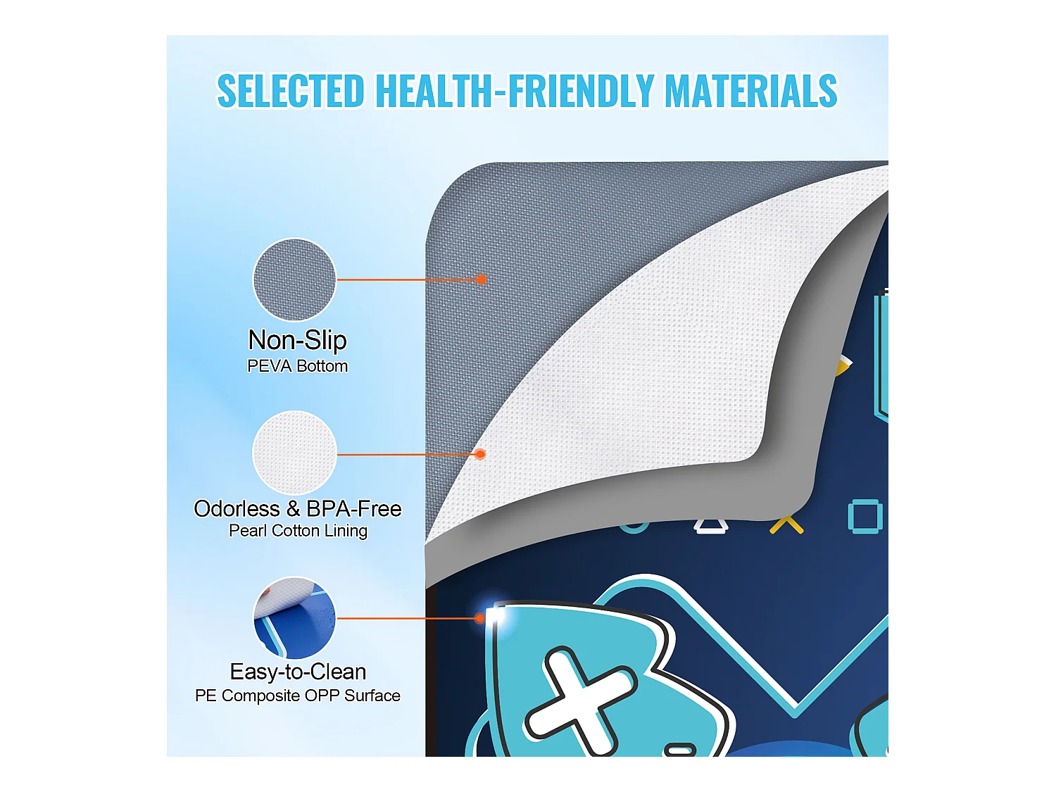 Tapis de Danse SucceBuy à 8 Boutons, Tapis de Jeu Rythmique, 8 Niveaux, Musique, 220 V, 5 W, Coloré